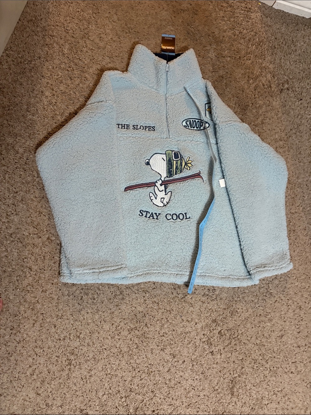 Light Blue women’s Sherpa Jacket - Stay Cool